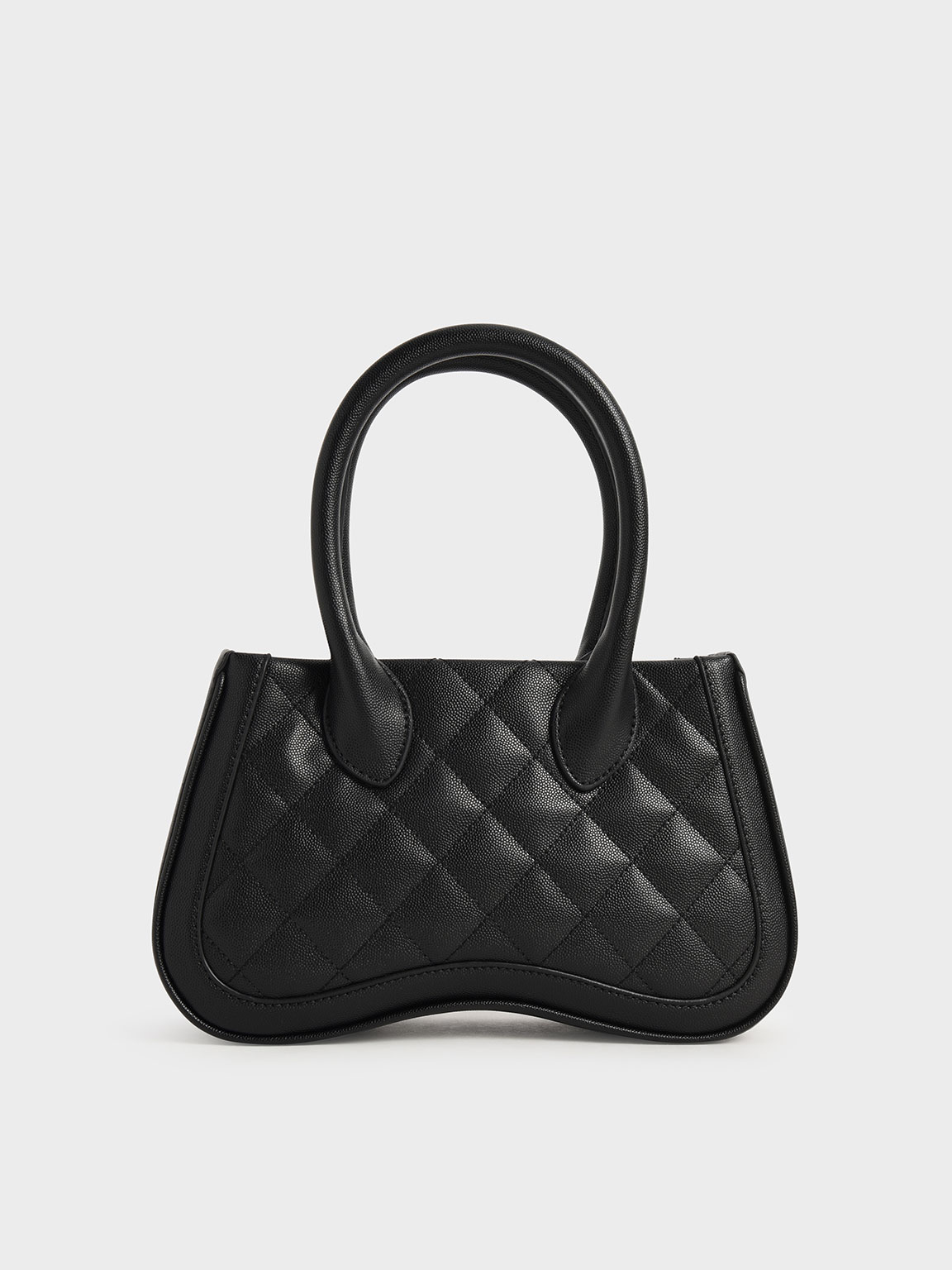 Black Micaela Quilted Sculptural Tote Bag - CHARLES & KEITH SA Black Micaela Quilted Sculptural Tote Bag - CHARLES & KEITH SA