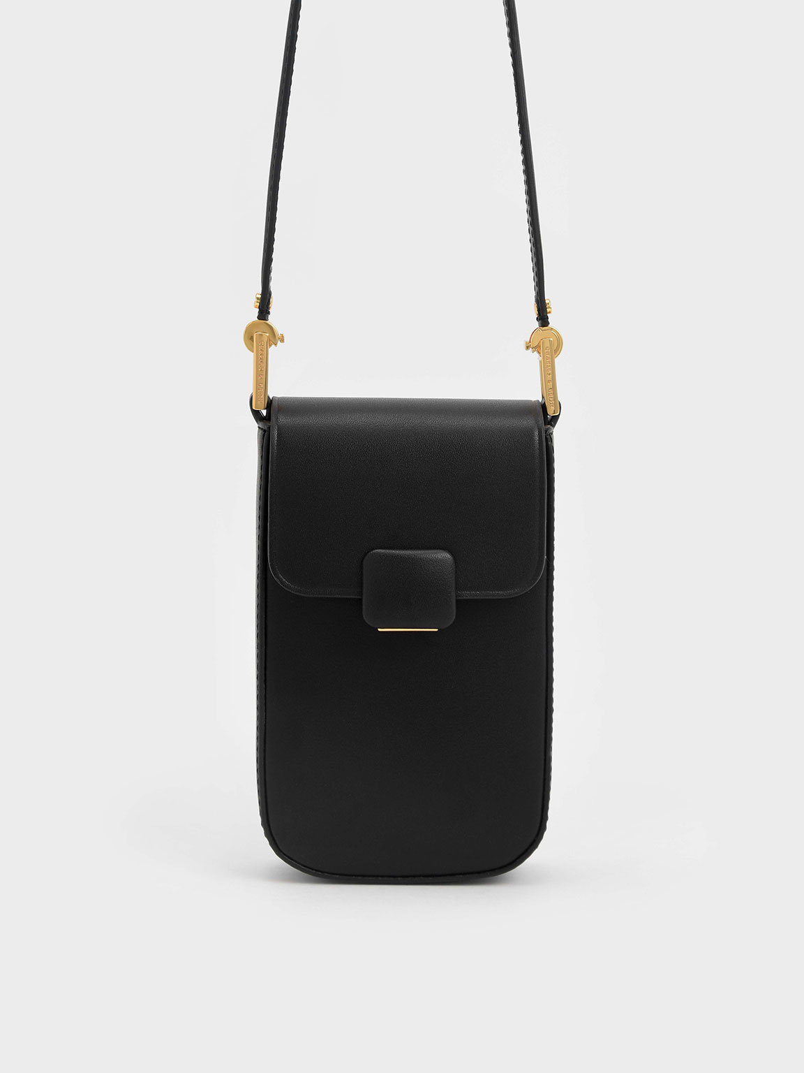 Black Koa Elongated Wristlet Bag CHARLES KEITH SA